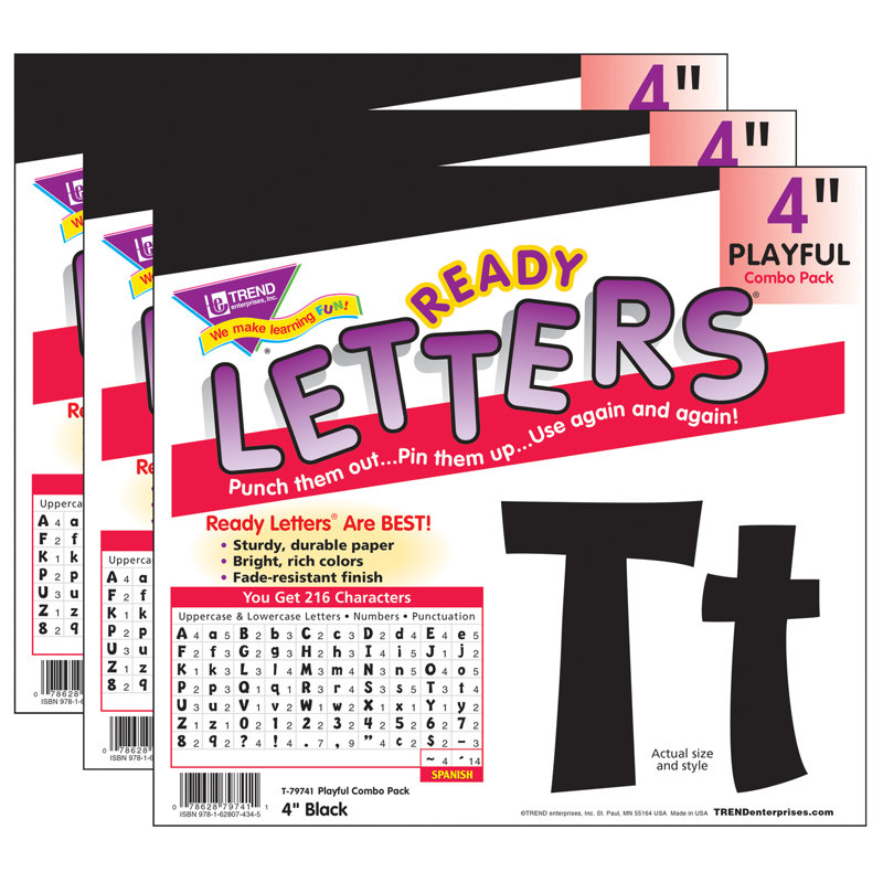 Lettres combinées ludiques, Noir