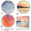 Orange coucher de soleil sur la côte, phare de la plage, sérénité I - art mural plage-694431513-694431521