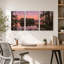 Ensemble de 3 toiles décoratives « Reflets du coucher de soleil » pour salon, chambre et décoration intérieure-129396398