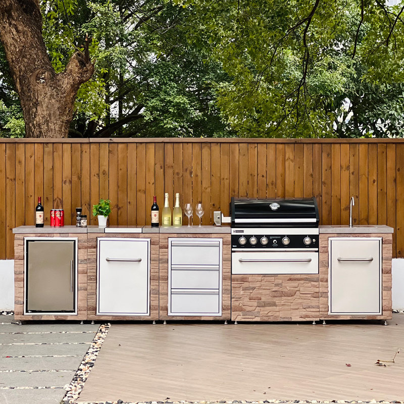 140” Desert Sunrise 6b Modular Outdoor Kitchen