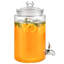 Distributeur de boissons, distributeur de boissons de 1 gallon pour les fêtes, distributeur de jus en verre avec robinet en acier inoxydable