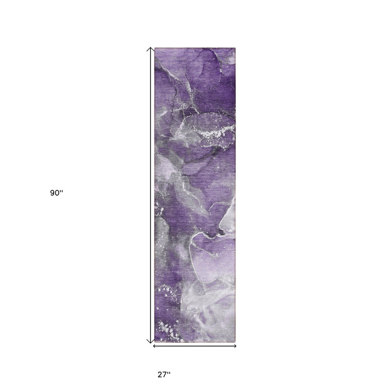 Tapis de couloir intérieur et extérieur gris 8 pi