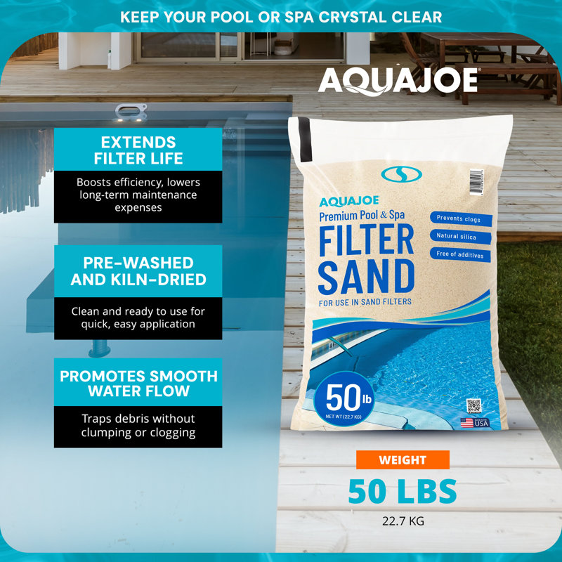 Aqua Joe Pool & Spa for Swimming Pools, 50 lb, FLTSAND50