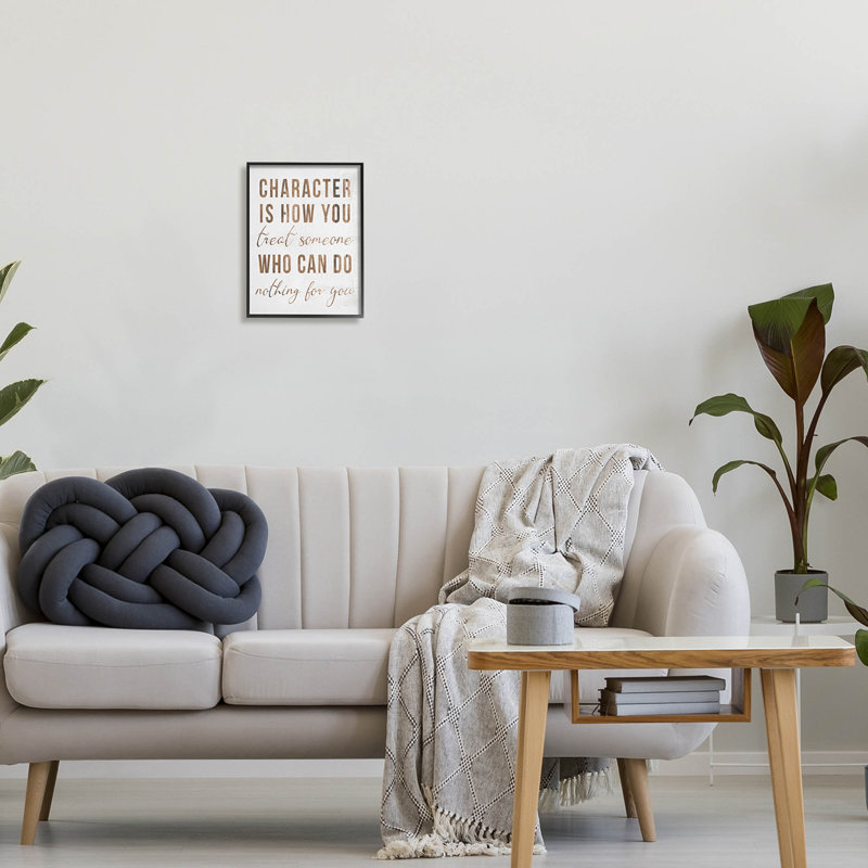 Comment vous traitez quelqu'un at-081, Giclée encadrée noir minuit, H 14 po x l 11 po x P 1,5 po