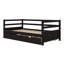 Structure de lit de jour en bois massif avec lit gigogne escamotable-947223679