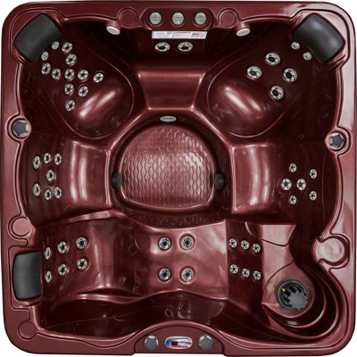 Spa carré en acrylique à 56 jets pour 6 personnes avec ozonateur et haut-parleur intégré American Spas