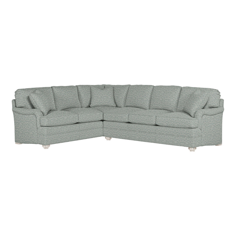 American Bungalow 2-Piece East Lake L- Sectional, Tuck Water, Casa Blanca