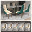 Chaise de salle à manger à haut dossier Chee-144802620