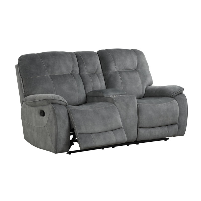 Canapé inclinable manuel Karliyah, Gris, H 42 po x l 75 po x P 38 po