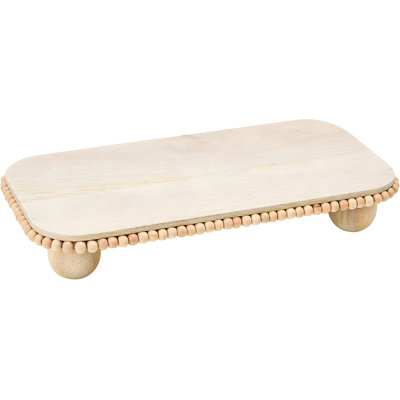 Pedestal Stand With Frame, Modern Footed Serving Tray For Desserts And Centerpiece Display
