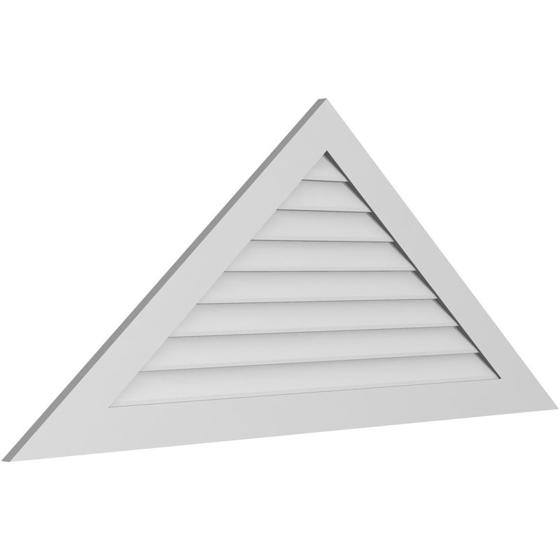 Ventilateur à pignon en uréthane non fonctionnel à fixation triangulaire brun clair 12/12, H 30,875 po x l 74 po x P 2 po