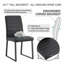 Ensemble de 2 chaises de bureau / salle à manger en polyuréthane de première qualité avec mousse haute densité, pieds en fer robuste (peinture en aérosol) et plusieurs couleurs. Assemblage facile-133095058-133095059
