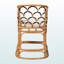 Tabouret de bar Hikuma en rotin naturel avec dossier festonné