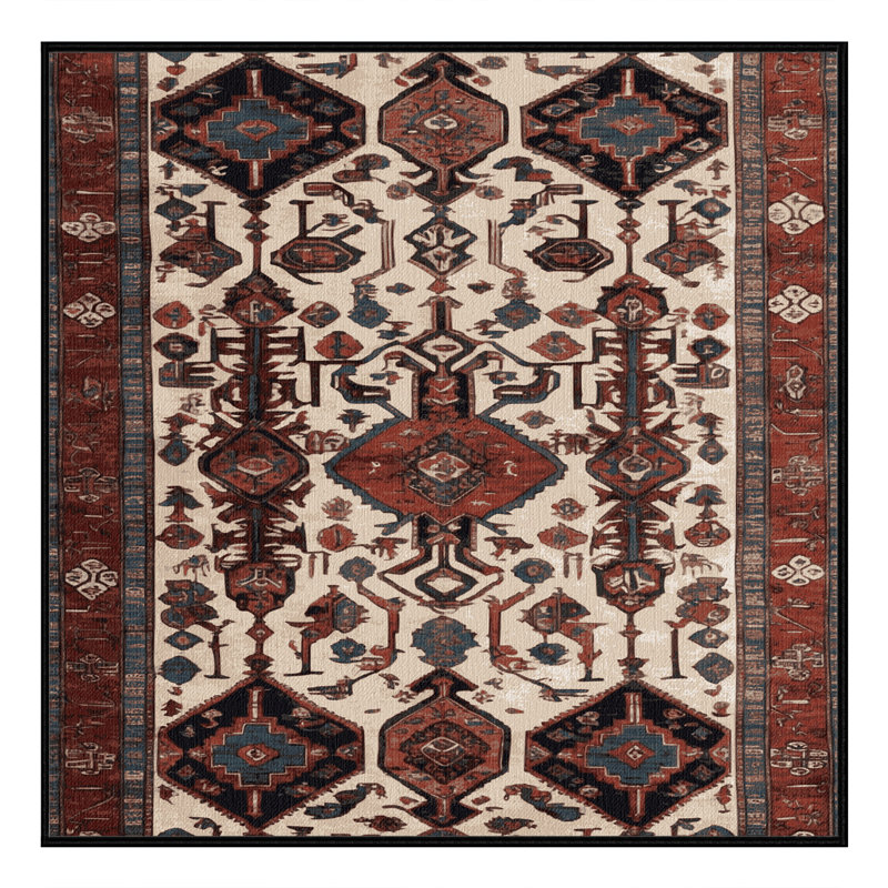 Tapis brun lavable à la machine, Carré 4 pi