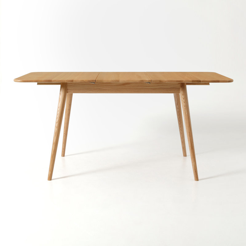 Fjord 47-63"L Solid Oak Extendable Dining Table