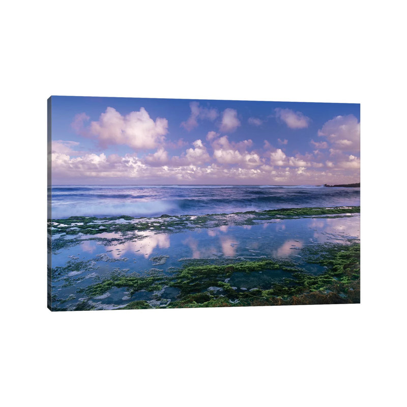 Tidepools And Waves At Ho'okipa Beach, Maui, Hawaii by Tim Fitzharris - Wrapped Canvas Print, 20.32 cm H x 30.48 cm W