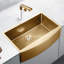 Évier à tablier frontal 33 po HIGOLD, évier de ferme à cuve profonde, acier inoxydable PVD or, 33 po x 20 po x 10 po-2132825133