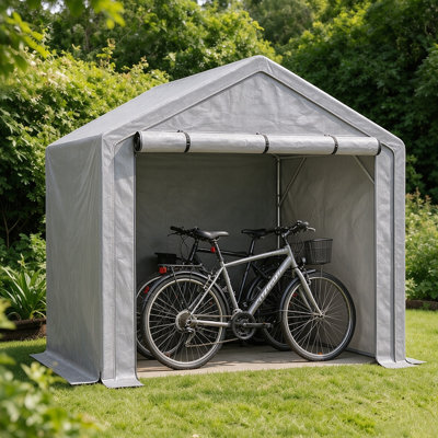 Tente de rangement portable grise, 1,83 m x 1,83 m