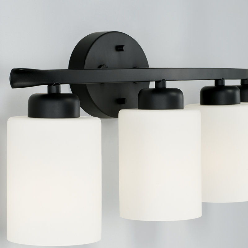 Dixon Dimmable Vanity Light, Matte Black, 4