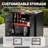 2 Piece Modular Outdoor Kitchen Cabinet Set With Multifunctional Collapsible Bbq Prep Tu