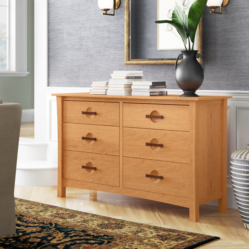 Berkeley 6 - Drawer Solid Wood Dresser, Natural Cherry