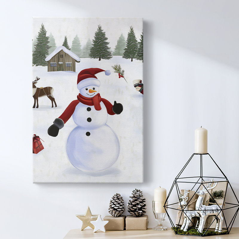 Art des Fêtes de Noël - Toile tendue avec châssis CCDXCV, H 18 po x l 12 po