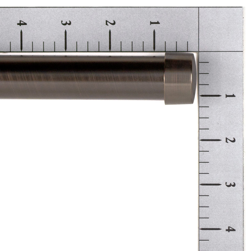 Merrimac Steel Adjustable Double Curtain Rod, Plated Oil Rubbed Bronze