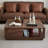 Modern simple black walnut coffee table