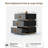 Black Nightstand, LED Fluted Night Stand with Charing Station, Small Night Table with 3 Drawers, Bedside Table with USB Ports, Modern End Side Table for Bedroom/Livingroom-850747919
