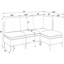 Canapé modulaire rembourré avec pieds en métal-848646369