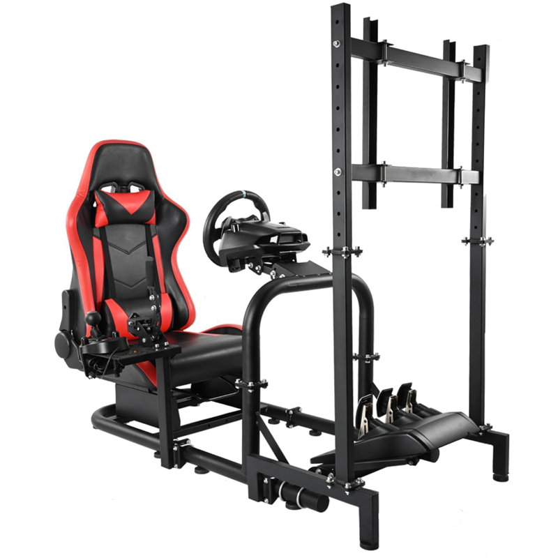 Anman Racing Simulator Cockpit Adjustable & Seat Fit Logitech G923 G920 Xbox, Not Include Steering wheel & Wheels & Pedals and Shifter Handbrake