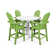 Vineyard Curveback Adirondack 5-Piece Nautical Trestle Bar Set