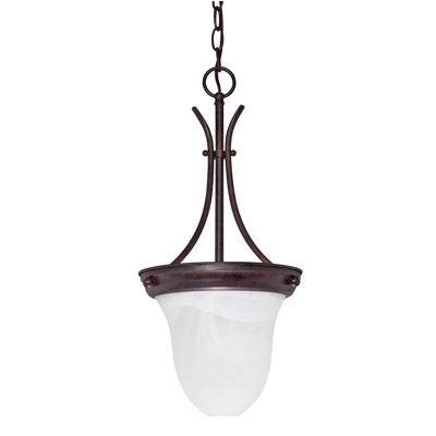 Luminaire suspendu simple en forme d'urne à 1 lumière Deforge