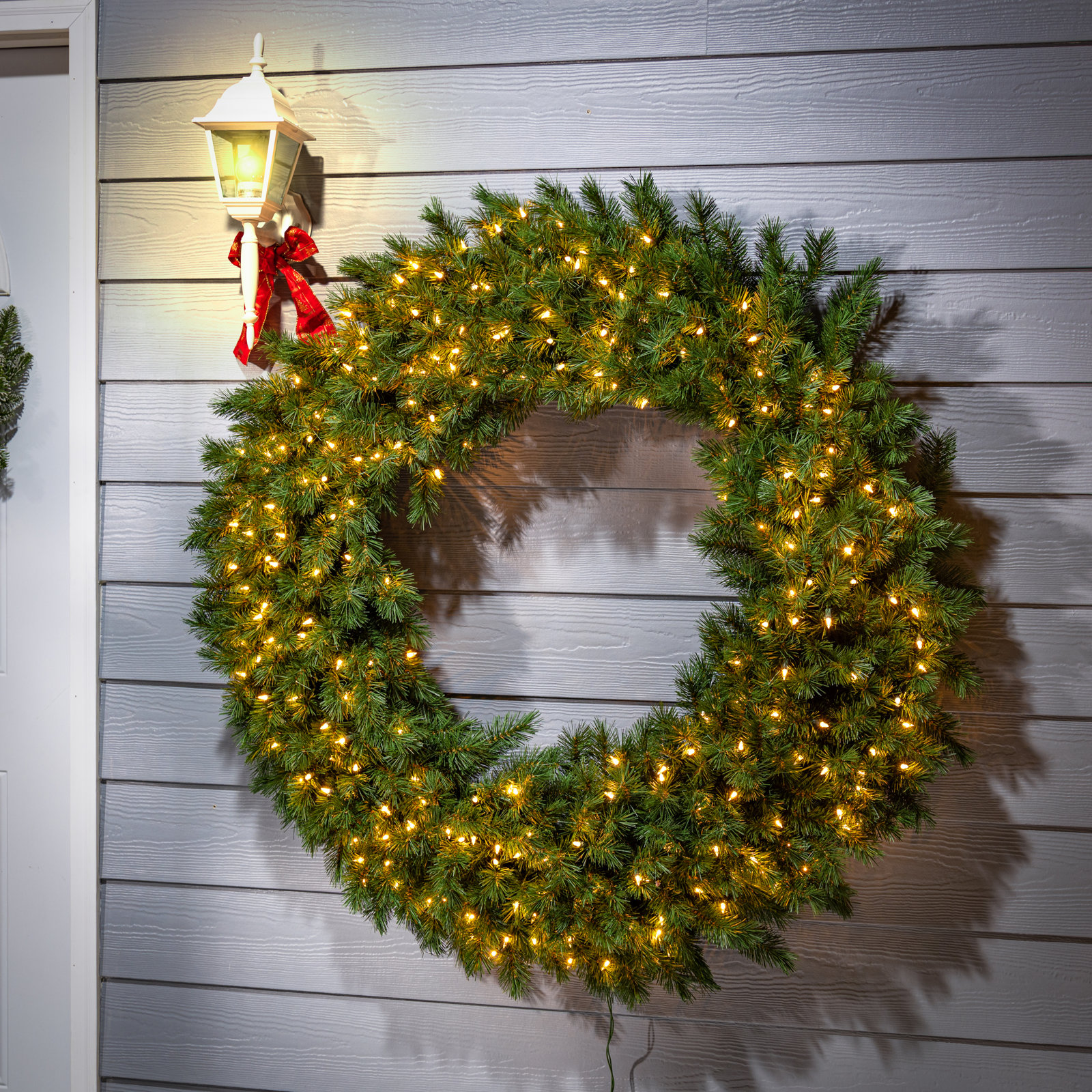 The Holiday Aisle® 38" Pre-Lit Spruce Wreath
