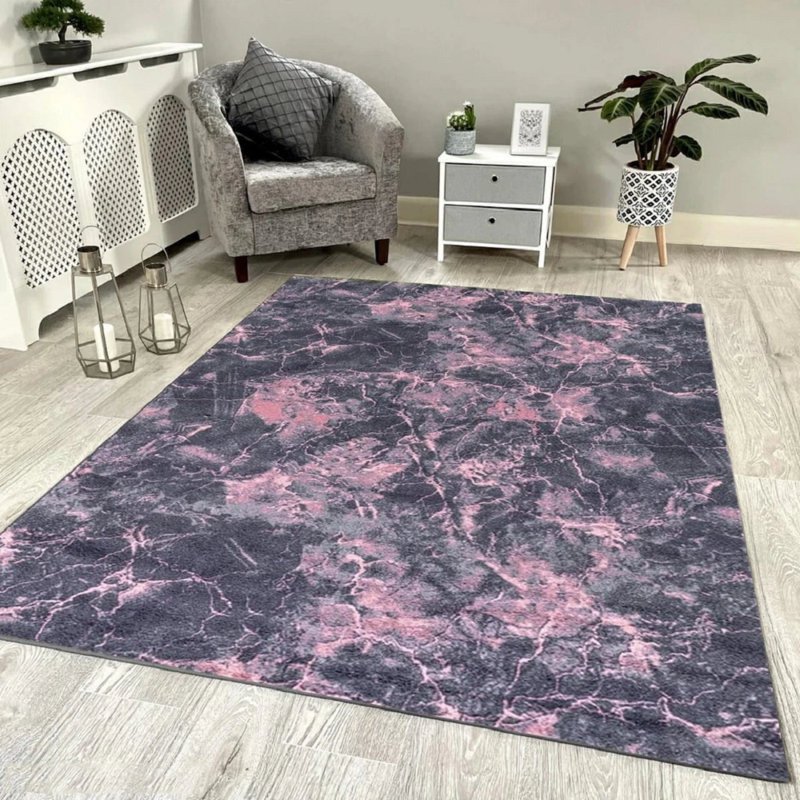 Marble Machine Tufted Area Rug, Runner 80 x 300 cm