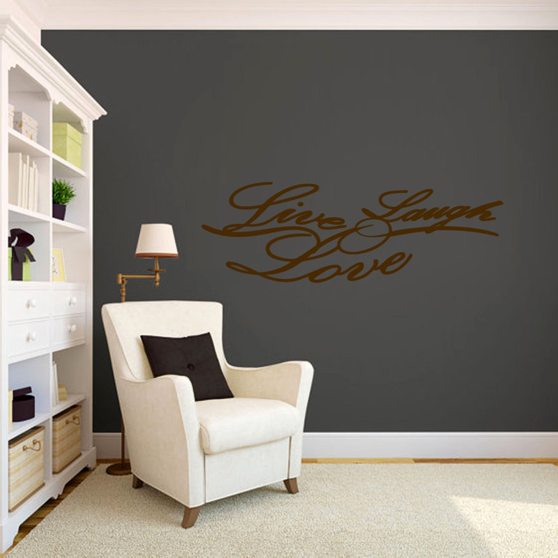 Décalcomanie murale « love » live, Brun