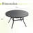 53.1" Round Outdoor Patio Dining Table-1709518322