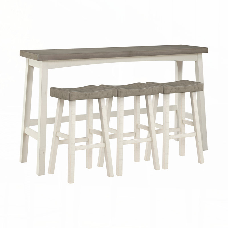 Ensemble de table bistro, tabourets de table et de bar 4 pièces Transitional