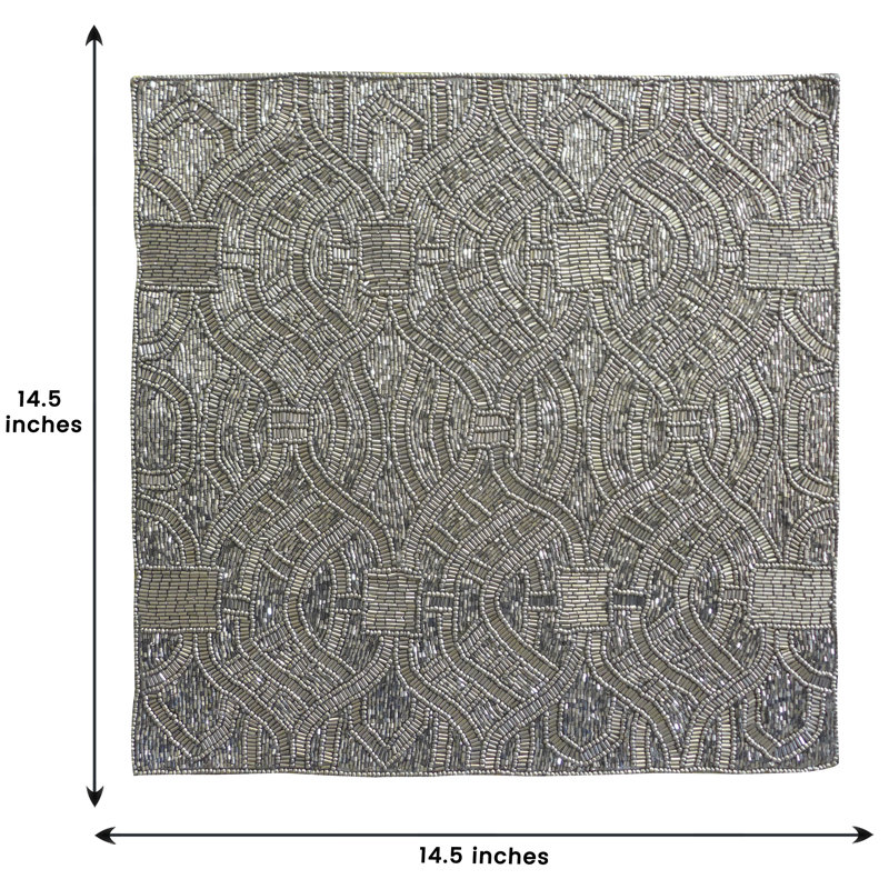 Polyester Embroidered Square Christmas Placemat