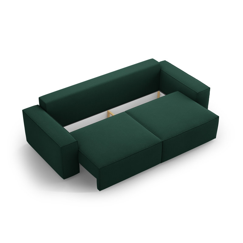 Biles 3 Seater Sofa Bed, Green