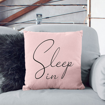 Sleep In Square Throw Cushion