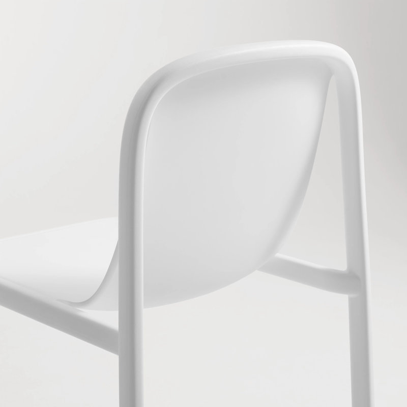 Decade 18'' H Stacking Side Chair, White