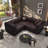 Compression Sectionals, Faux Leather Modular Tufted Sofa for Modern Home