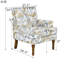 Fauteuil d'appoint Mid-Century avec pieds en bois massif Modern Floral Styke-51293406