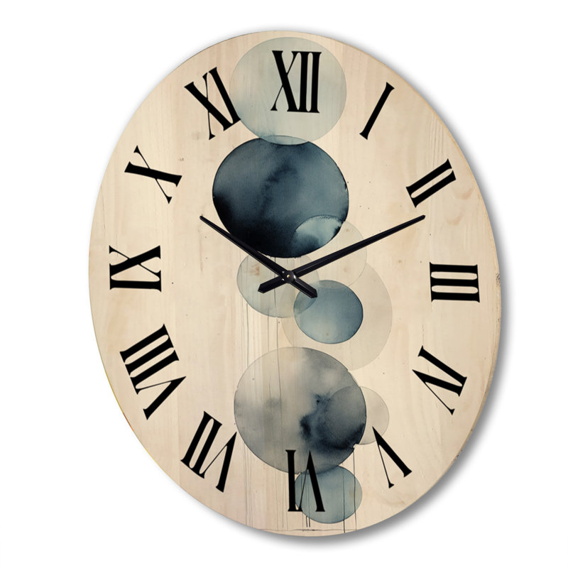 Horloge murale circulaire en bois, Très grand