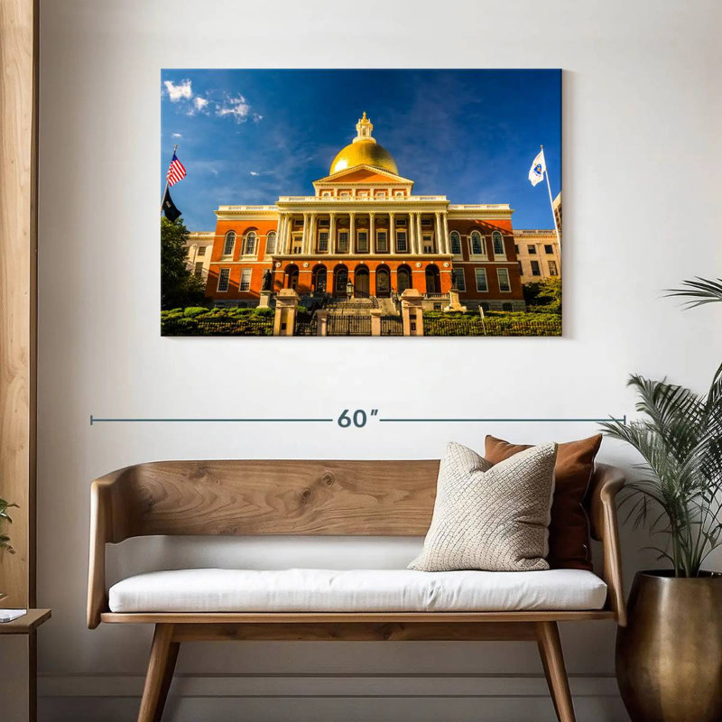 Massachusetts State House Boston, H 30 po x l 45 po