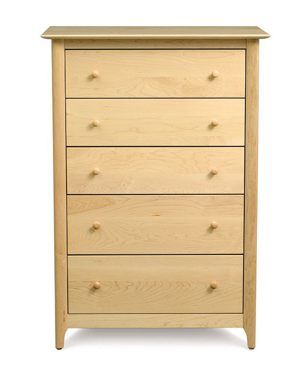 Sarah 5 - Drawer Solid Wood Dresser, Natural Maple