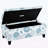 Storage Bench with Floral Patterned Fabric