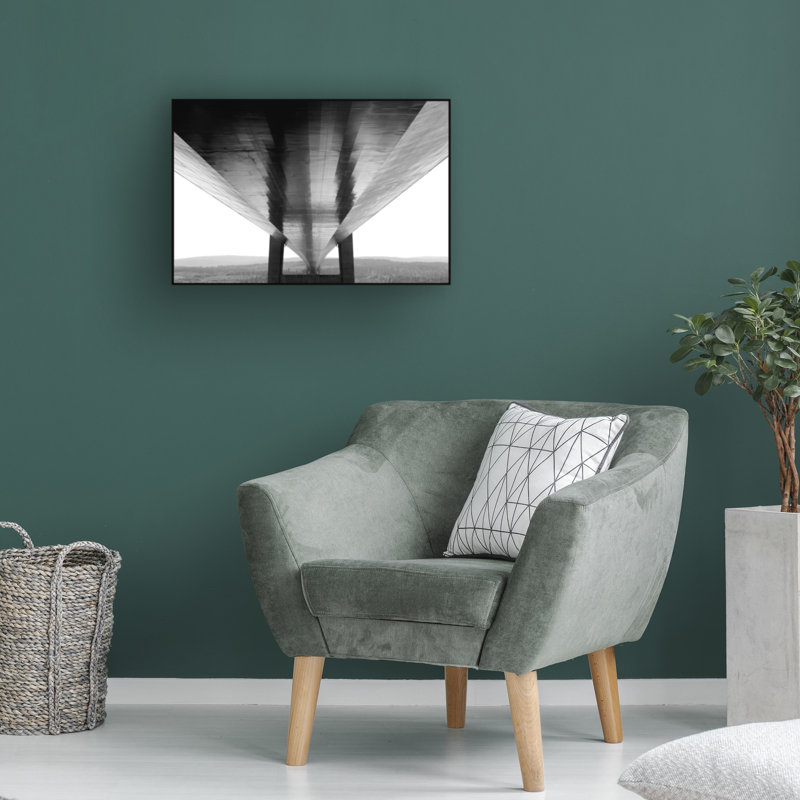 Sous le pont sur toile par Bror Johansson, H 30 po x l 47 po x P 2 po