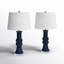 Ensemble de lampes de table bleu marine 26 po Fiskeville